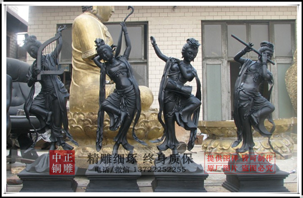 大型四大美女銅雕塑