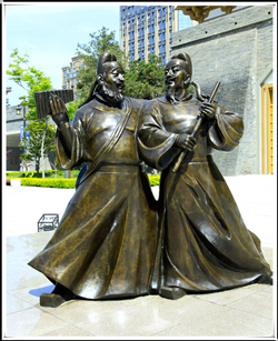 步行街人物銅雕