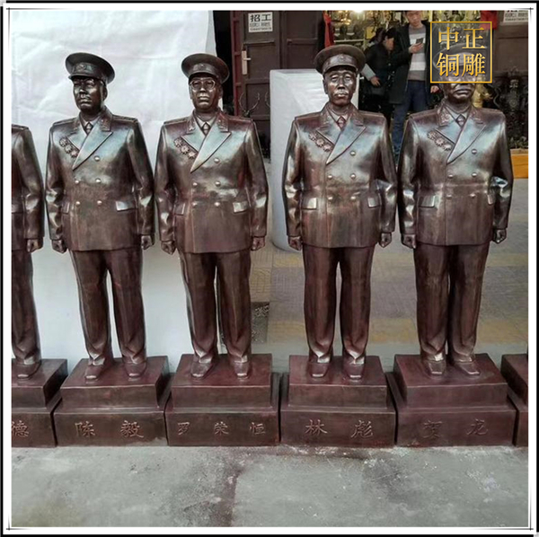 開國名將雕塑加工|開國名將雕塑廠家