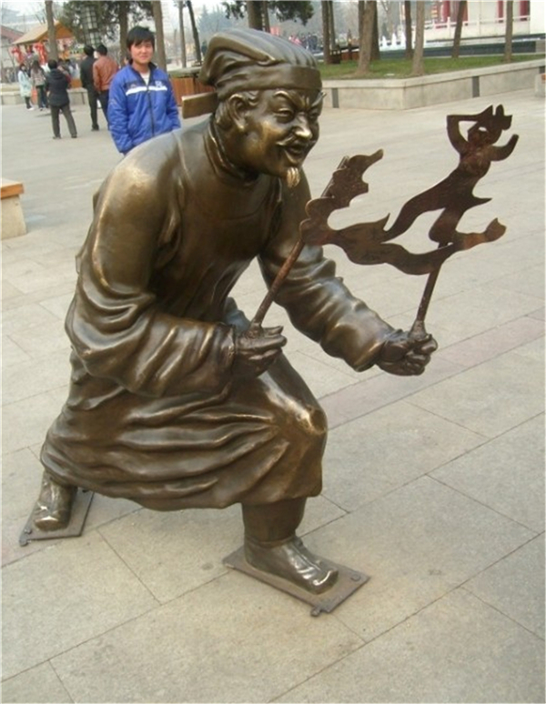 皮影戲雕塑圖片