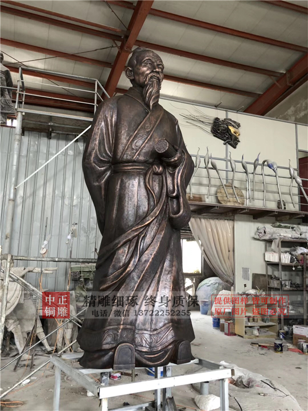 古代人物銅雕