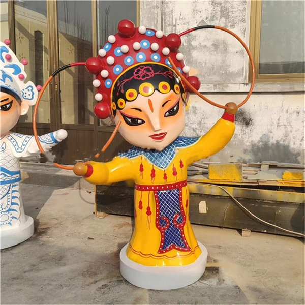 卡通戲曲銅像