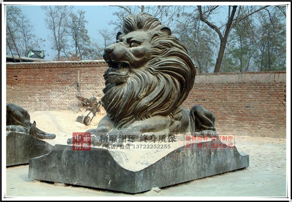 園林銅獅子雕塑