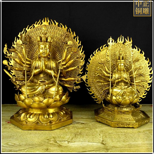 純銅千手觀音像