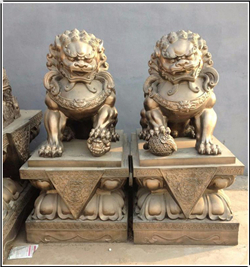 批發定制銅獅子