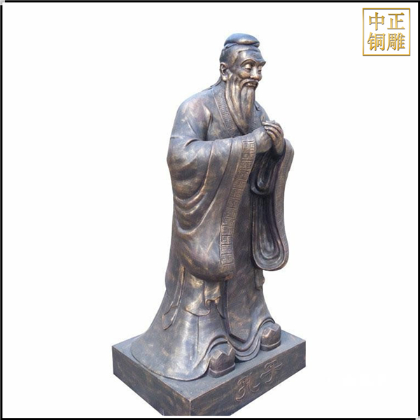 孔子問禮雕塑擺件