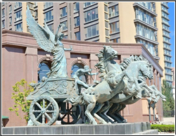 銅馬雕塑車(chē)鑄造