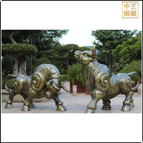 中型銅牛擺件