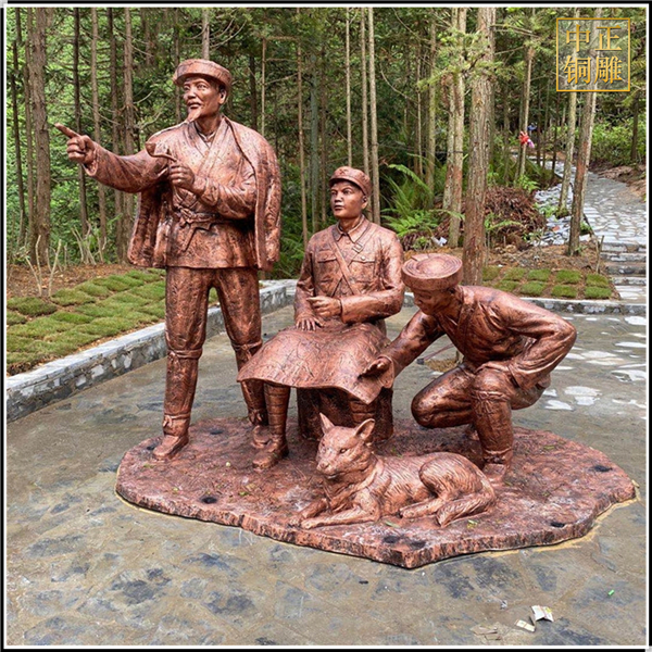 紅軍人物銅雕塑