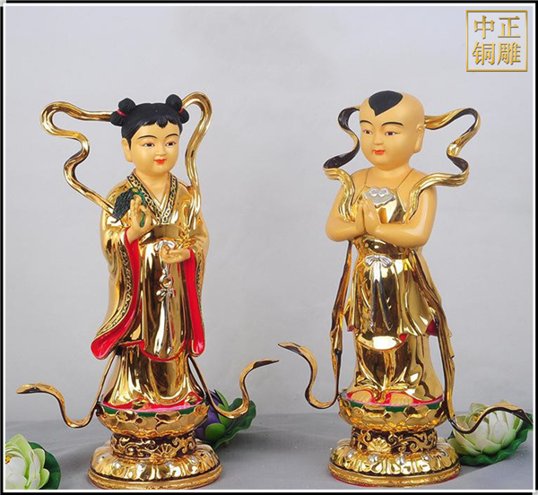 善財(cái)童子銅雕佛像