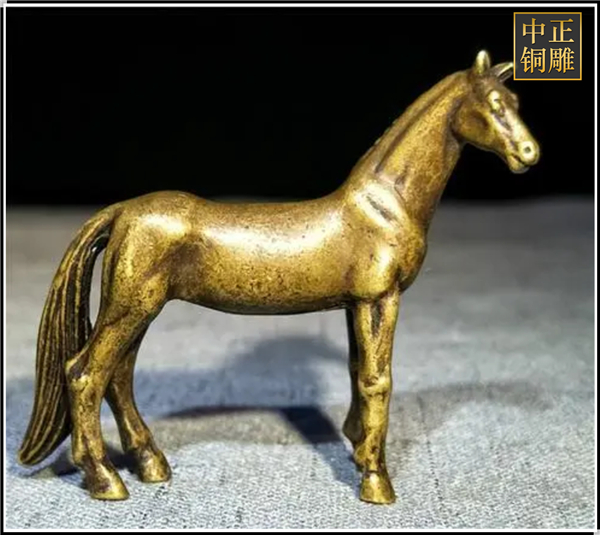 銅馬實心小擺件