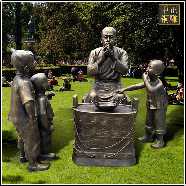 步行街吹糖人民俗人物雕塑