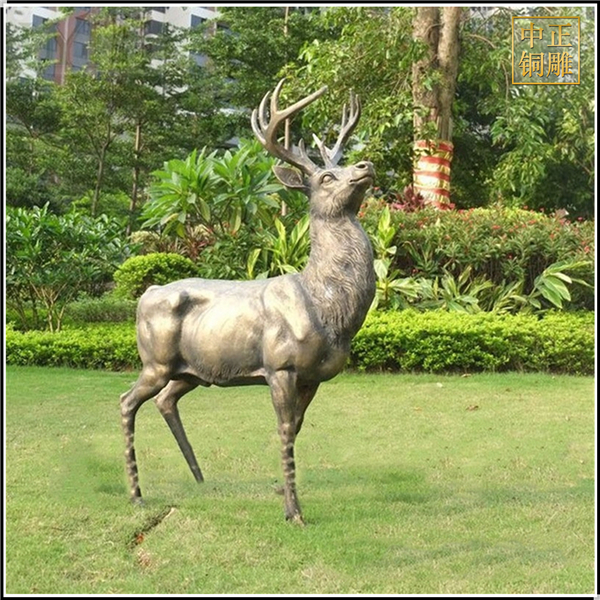 園林景觀銅鹿雕塑