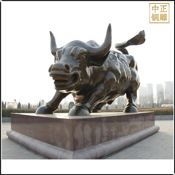 公園銅牛雕塑擺件