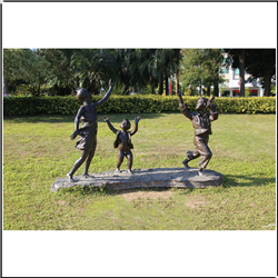 放風箏園林雕塑