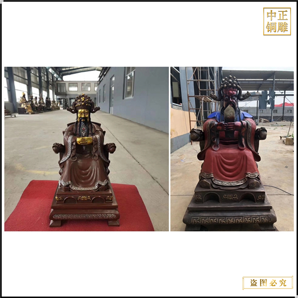 室內(nèi)龍五爺財(cái)神銅像鑄造