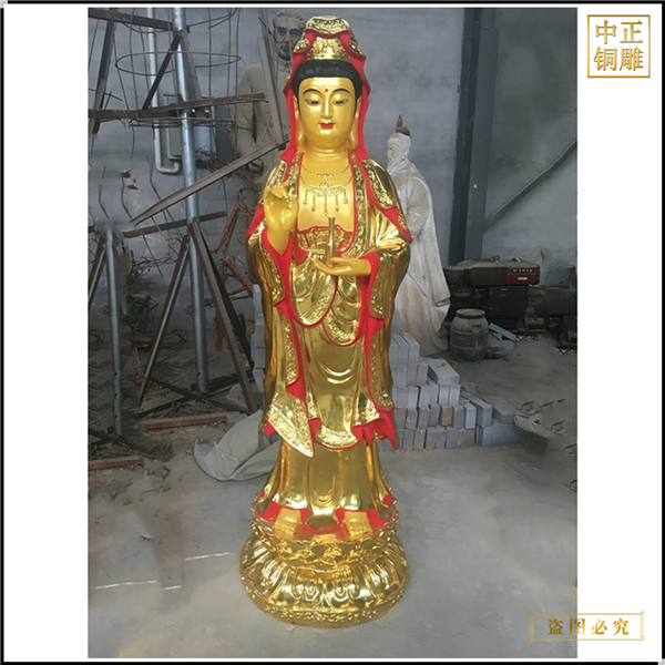 鑄銅西方三圣銅佛像