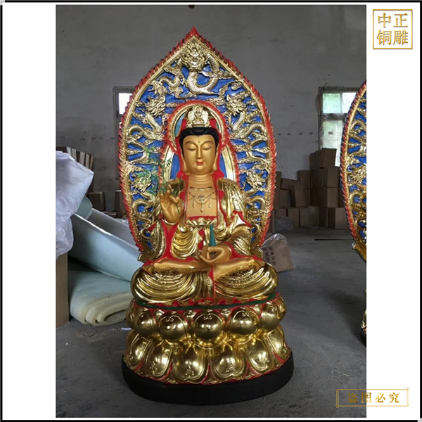 鑄銅西方三圣銅佛像