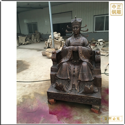 純銅古代美女銅雕塑