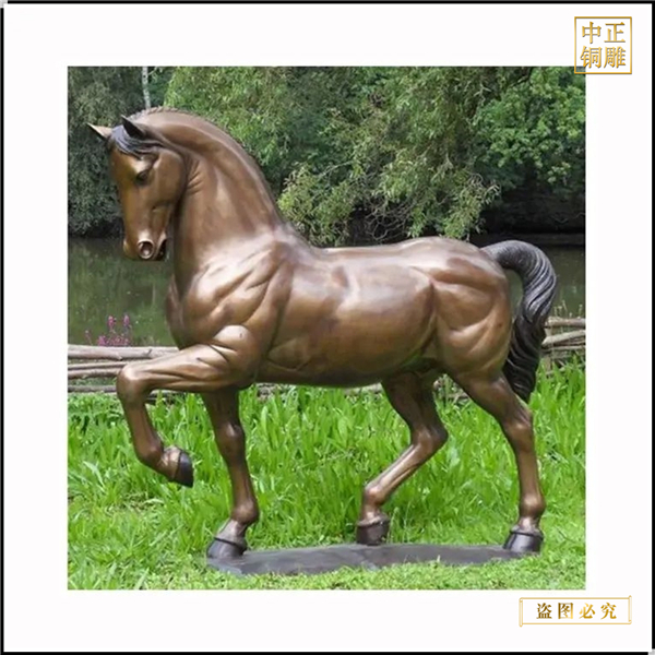 園林銅馬雕塑擺件