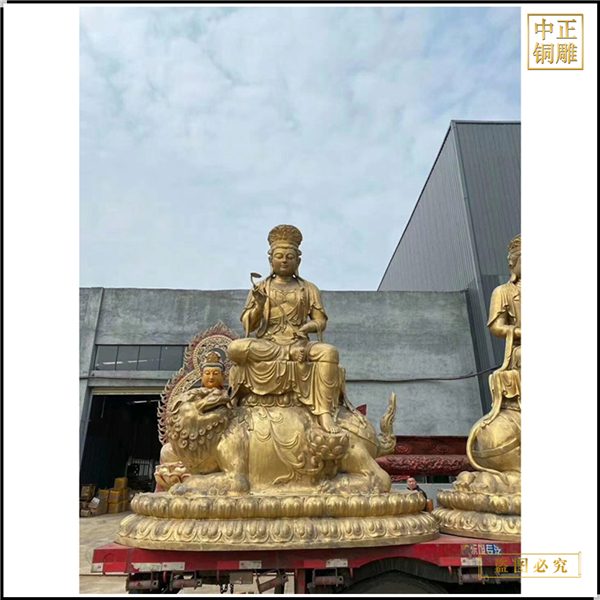 批發坐神獸文殊普賢菩薩