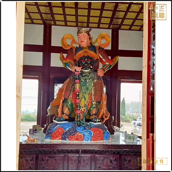 彩繪韋陀伽藍站像