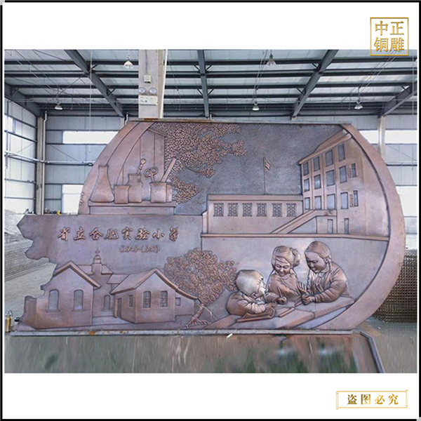 學校人物銅浮雕定制