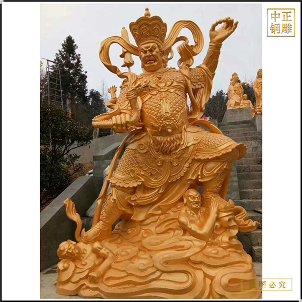 貼金四大天王銅佛像鑄造廠
