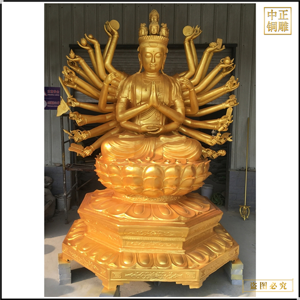 坐像千手觀音銅佛像