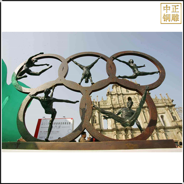 奧運五環(huán)人物雕塑