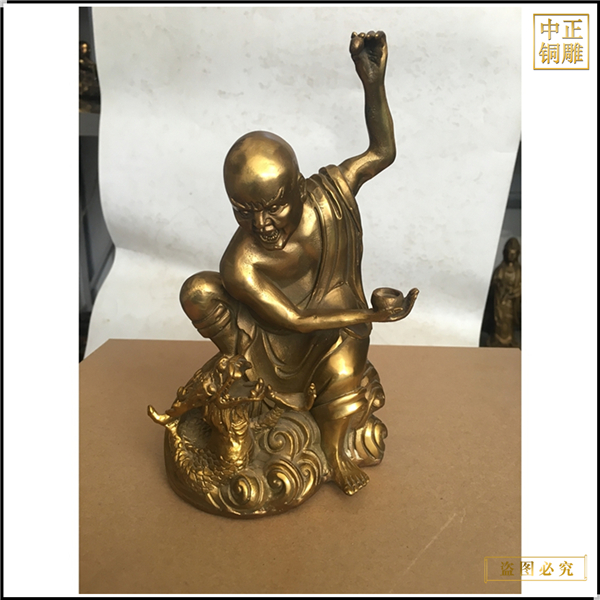 貼金十八羅漢銅雕塑鑄銅廠